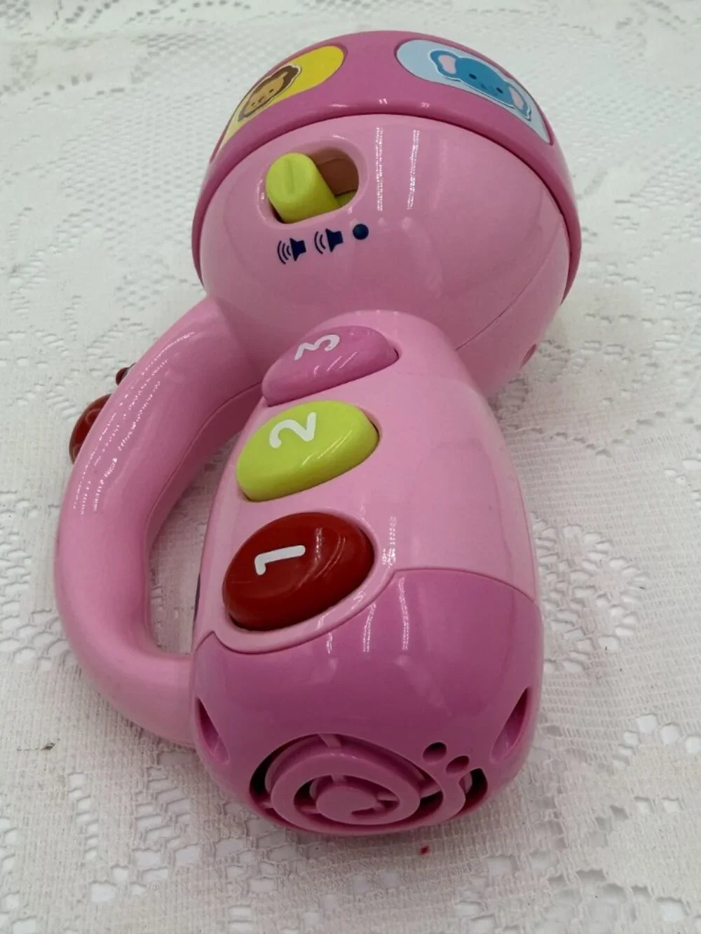VTech Spin & Learn Ladybug Flashlight Toy Pink With Sound & Light Effects